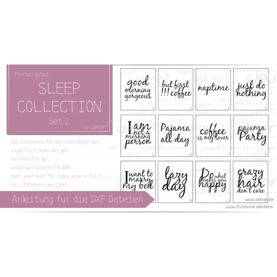 Plotterdatei - Sleep Collection 2
